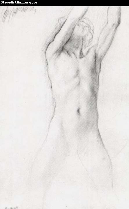 Edgar Degas Study for the youth with Arms Upraised